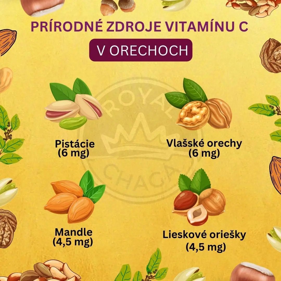 Vitamín C v orechoch na 100g plodu